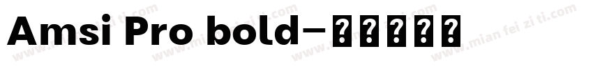 Amsi Pro bold字体转换